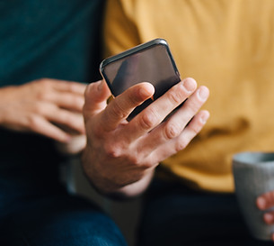 Couple with Mobile Phone